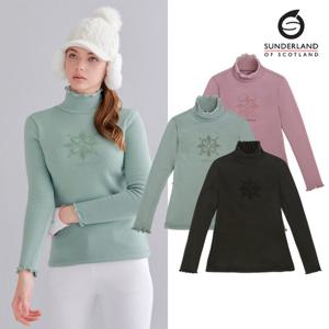 선덜랜드 여성 포인트 터틀넥 골프티셔츠 - 16132TS74