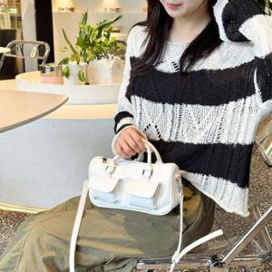 여성 미니 보스턴백 레더 데일리 캐주얼 사각 가방