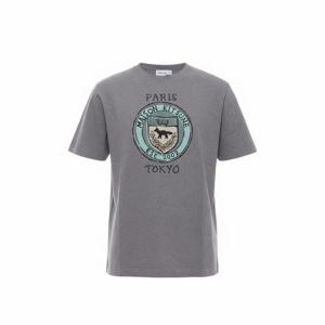 메종키츠네 남성 시티 코인즈 반팔티셔츠 (MM00110KJ0118 H131 24S)