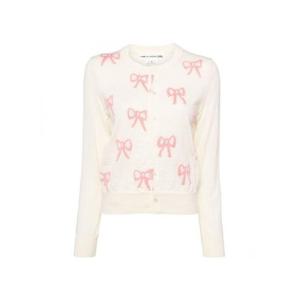 라프리마 꼼데가르송 리본 인타르시아 자카드 울 가디건 NN N003 051 2