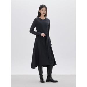 저지 블록 플레어 원피스 Z261MSE001