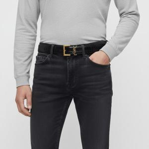 생로랑 남성 모노그램 벨트 (634440_DZE0W_1000_23S)