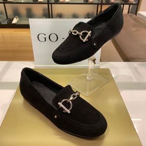 고세 GWP3002E 블랙 여성 구두 플랫 로퍼