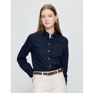 헤지스 HAZZYS LADIES [25FW][아이코닉] 페더트윌 셔츠 네이비 HSSH5DC84N2 403984