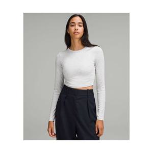 룰루레몬 lululemon LULULEMON 홀드 타이트 스트레이트 헴 크롭 롱슬리브 셔츠 HCUG LW3IH1S-032493 462740