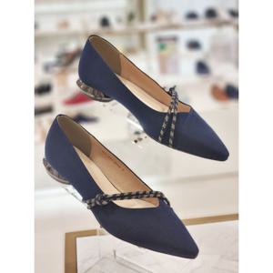 DAKS 닥스 여성 2CM 스판 플랫 펌프스 DLF2301 TP42 네이비