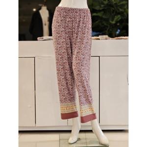 VIVIEN 플라워 보더 프린트 여성 이지웨어 하의 EZ1856P