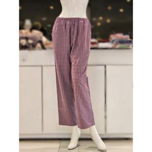 VIVIEN 체크 순면 압축기모 여성 파자마 (EZ1861P)