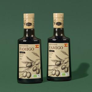 [파미고] 유기농 냉압착 엑스트라 버진 올리브 오일 500ml 2병