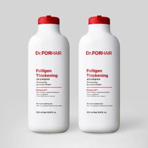[닥터포헤어] 저자극 볼륨강화 탈모샴푸 폴리젠 씨크닝 샴푸 500mlx2