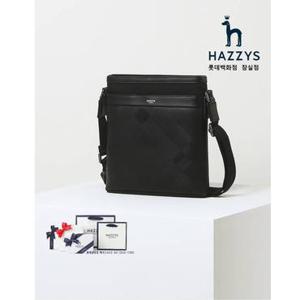 [백화점]HJBA4F172BK_남성용 블랙 가죽 체크 실버로고 크로스백