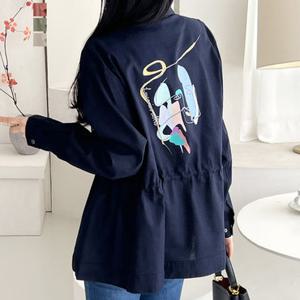 [빠른배송][페이릿] [~88까지]여성 빅사이즈 백드로잉 야상 자켓