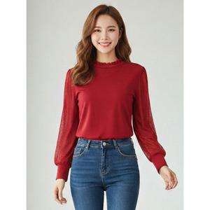 [꼼빠니아]시스루 배색 포인트 니트_CABF7-WKS600