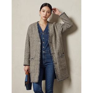 [꼼빠니아]노카라 트위드 롱 자켓_CACS2-WJK150