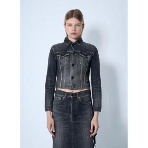 26 SS 발렌시아가 여성 레이스업 데님 재킷  bal0260002gry