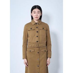 26 SS 생로랑 여성 면 서지 크롭 재킷  sla0259008brn