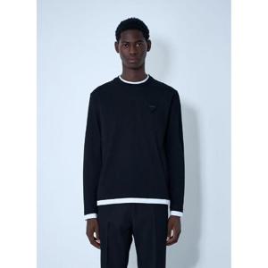 26 SS 프라다 남성 로고 모티프 티셔츠  pra0162004blk