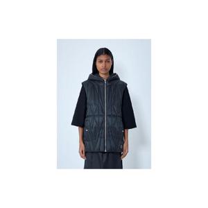 26 SS 몽클레어 여성 지오카모 플라이트 퀼팅 후드 질레 mcs0363007blk F