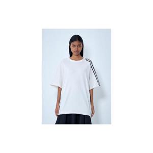 26 SS 요지야마모토 여성 스트라이프 어깨 코튼 티셔츠 yyy0364029wht F