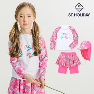 [에스티홀리데이]유아동 여아 래쉬가드 수영복set ST909