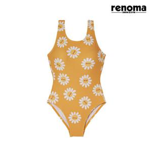 여아동 U백라인 스마일 데이지 원피스수영복-GS2C821-YE