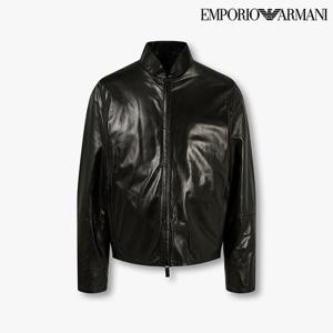 [엠포리오 아르마니]남성 글로시 레더 집업 자켓(A514109012)