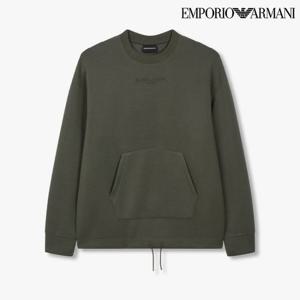 [엠포리오 아르마니]남성 자수 로고 스트링 헴 맨투맨 티셔츠(A514326033)