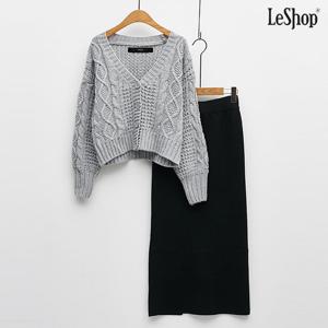 [르샵]브이넥 꽈배기 니트 가디건 (DO1CK021A)