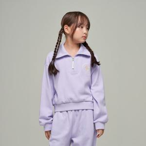 내셔널지오그래픽키즈 K243GSW910 크롭 반집업 맨투맨 LAVENDER
