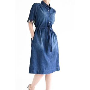 [비꼴리끄] 데님 자수 원피스 B242DO1140