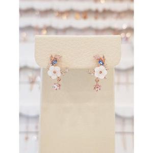 볼라레 세이브존01 컬러풀 자개 큐빅 드롭 귀걸이 spe805