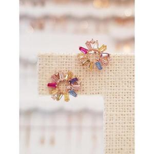 볼라레 세이브존01 칵테일 큐빅 은침 귀걸이 spe729