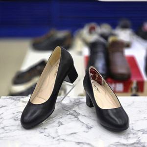 [허시파피]여성 5Cm 청키힐 펌퍼스 세미정장 구두 미들힐 3FQ421