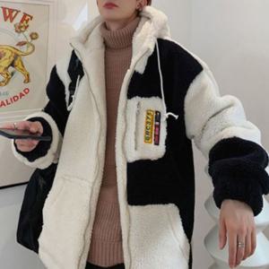 남자 캐주얼 겨울 패션 후드 후리스 따뜻한 자켓 점퍼