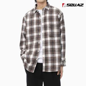 [스콰즈]스콰즈 남성 데일리 기모 긴팔셔츠 체크남방 SAND012