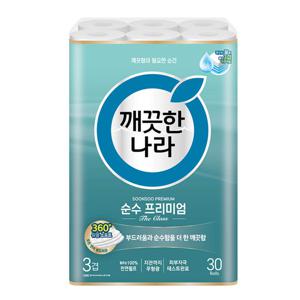 깨끗한나라 순수 프리미엄 더 클래스 30m 30롤