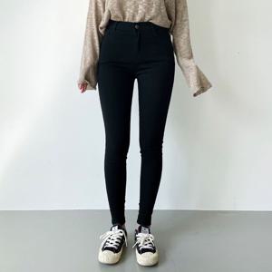 반시아 기모 블랙 스키니 팬츠 -221220