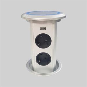 가구 매입콘센트 BIP-100W 실버 팝업 원통형