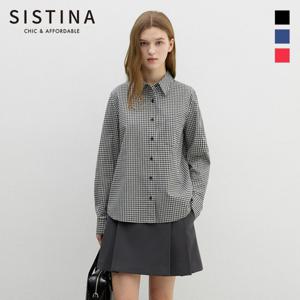 [SISTINA] 인기 코튼 체크 포켓 셔츠_AWWSTP11060
