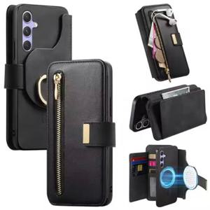 갤럭시퀀텀5 A55 5G 맥세이프 분리형 카드 지갑 링 가죽 케이스