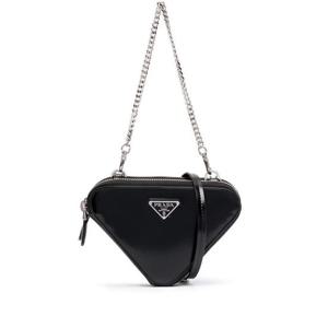 [럭스댓] 국내 프라다 1NR015 로고 브러시드레더 파우치 백