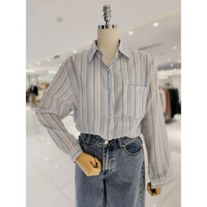 abfz  (AZZ5ZB35) 체크 린넨 스트라이프셔츠