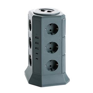 [테팔(가전)]텔로 usb 타워 멀티탭 에디션 17구 딥카키