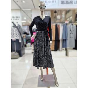 제시뉴욕 세이브존04 져지소재 프린트 리본끈 원피스 BFM5SP8260PP