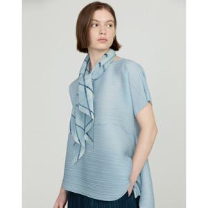 닥스 여성 25SS SET플리츠블루 언발란스 반소매 티셔츠(탑&스카프 2P 구성) DLTS5BP24B1