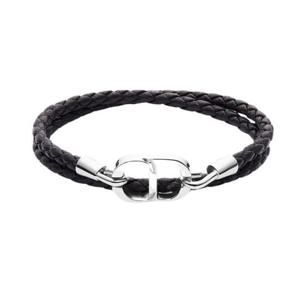 디올 CD Icon 브레이드 가죽 팔찌 B1973HOMLE_D004