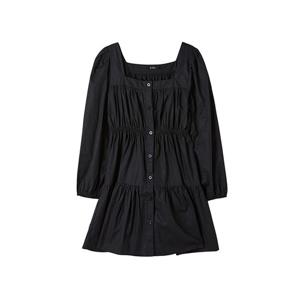 [랩]셔링 스퀘어넥 미니원피스(AQ1WO341)