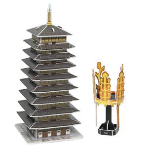 DIY 종이 입체 퍼즐 만들기 신라금관과 황룡사구층목탑