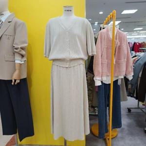 르피타 DP01 브이넥 니트  투피스 L252UOK401