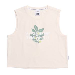 내셔널지오그래픽 N252WTS040 여성 크로우 COOL MAX 세미크롭 민소매 티셔츠 CRYSTAL BEIGE